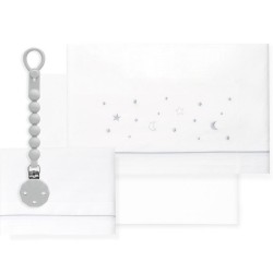 TRIPTICO CUNA ESTRELLAS LUNA+BROCHE B/GR