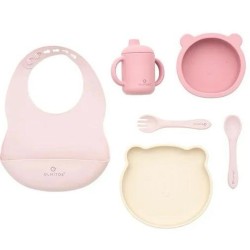 Vajilla Olmitos 7 Piezas Silicona Rosa