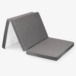 COLCHON PLEGABLE CUNA VIAJE GRIS OSCURO