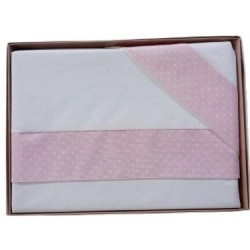 J.Sabanas Coche B&P Baby Dots 41 Rosa