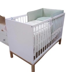 Cuna 120x60 Loop White&Oak Bco/Mad. Nat.