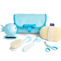 Set De Higiene Y Baño Azul 5En1