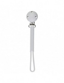 Portachupete Silicona Trenza Gris Saro